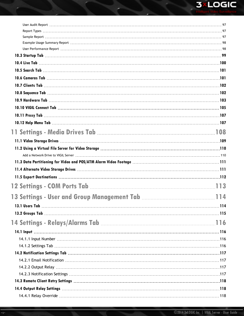 3xLOGIC VIGIL Server User Manual | Page 7 / 148
