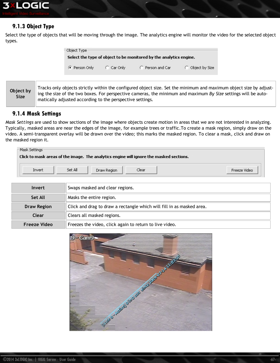 3 object type, 4 mask settings | 3xLOGIC VIGIL Server User Manual | Page 76 / 148