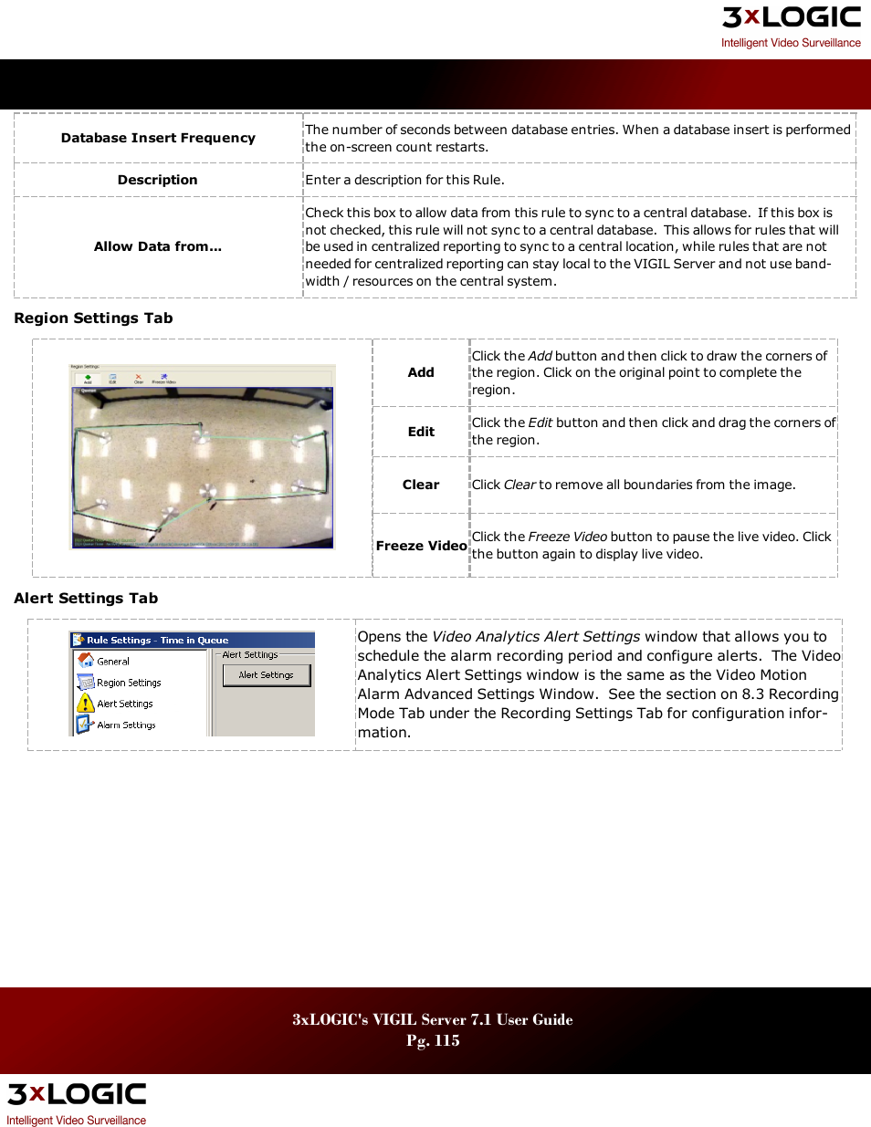 3xLOGIC VIGIL Server User Manual | Page 119 / 180