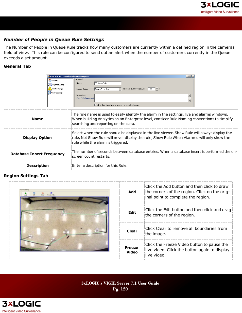 Number of people in queue rule settings | 3xLOGIC VIGIL Server User Manual | Page 124 / 180