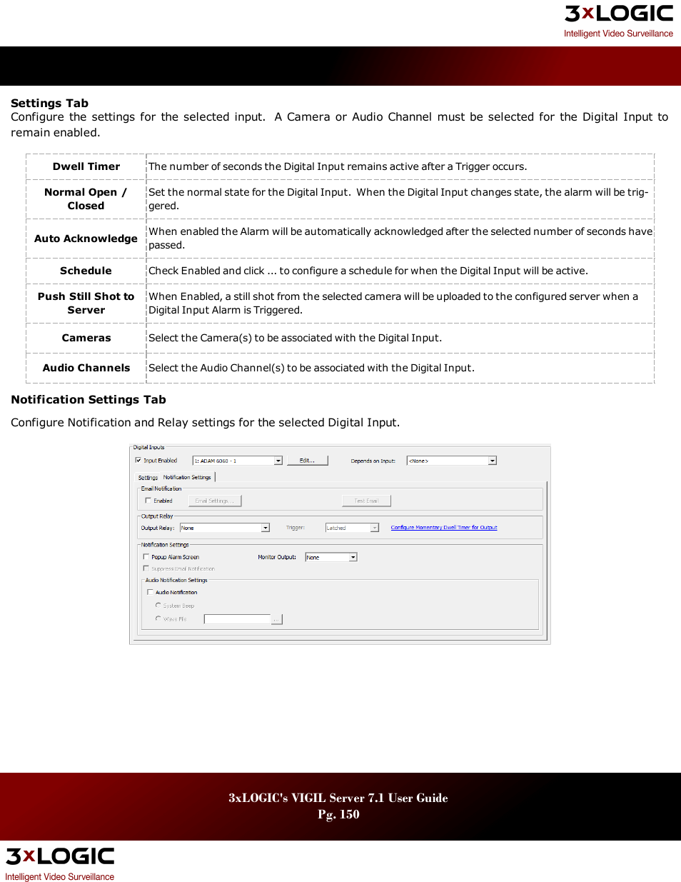 3xLOGIC VIGIL Server User Manual | Page 154 / 180