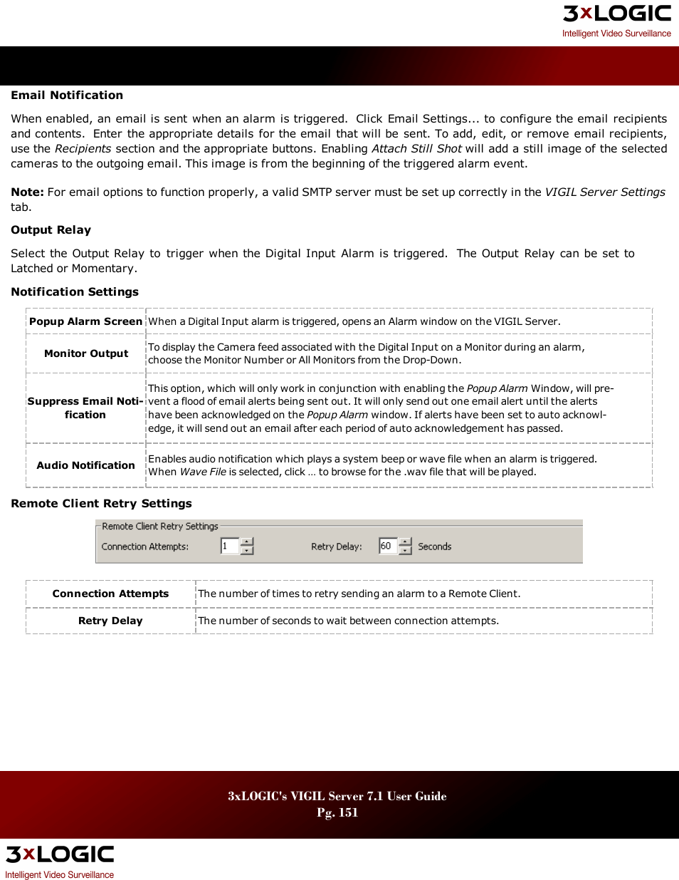 3xLOGIC VIGIL Server User Manual | Page 155 / 180