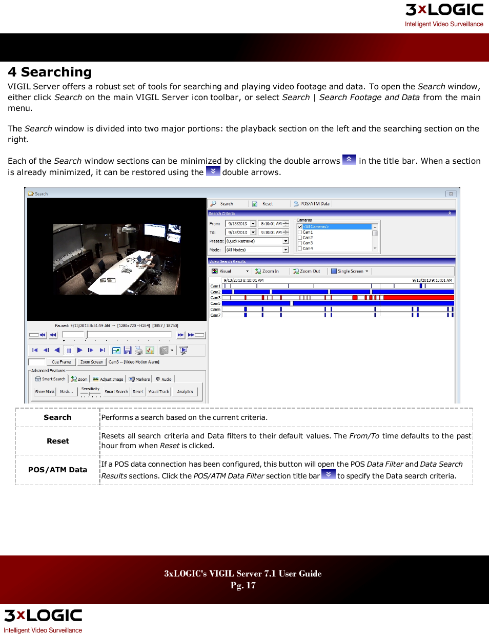 4 searching | 3xLOGIC VIGIL Server User Manual | Page 21 / 180