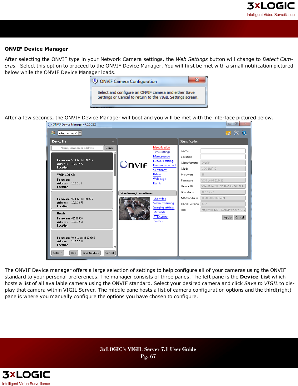 3xLOGIC VIGIL Server User Manual | Page 71 / 180