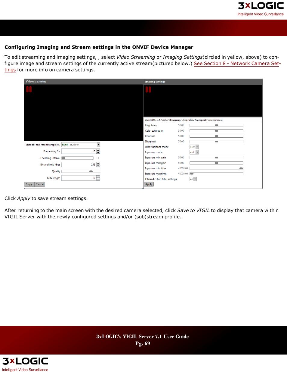 3xLOGIC VIGIL Server User Manual | Page 73 / 180