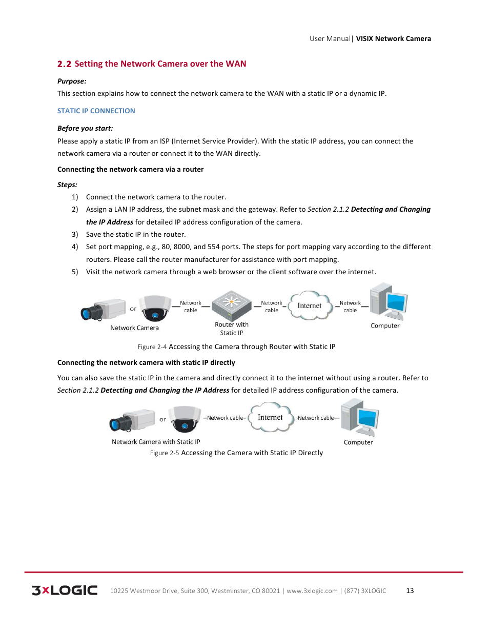 3xLOGIC VISIX Camera User Manual | Page 13 / 79