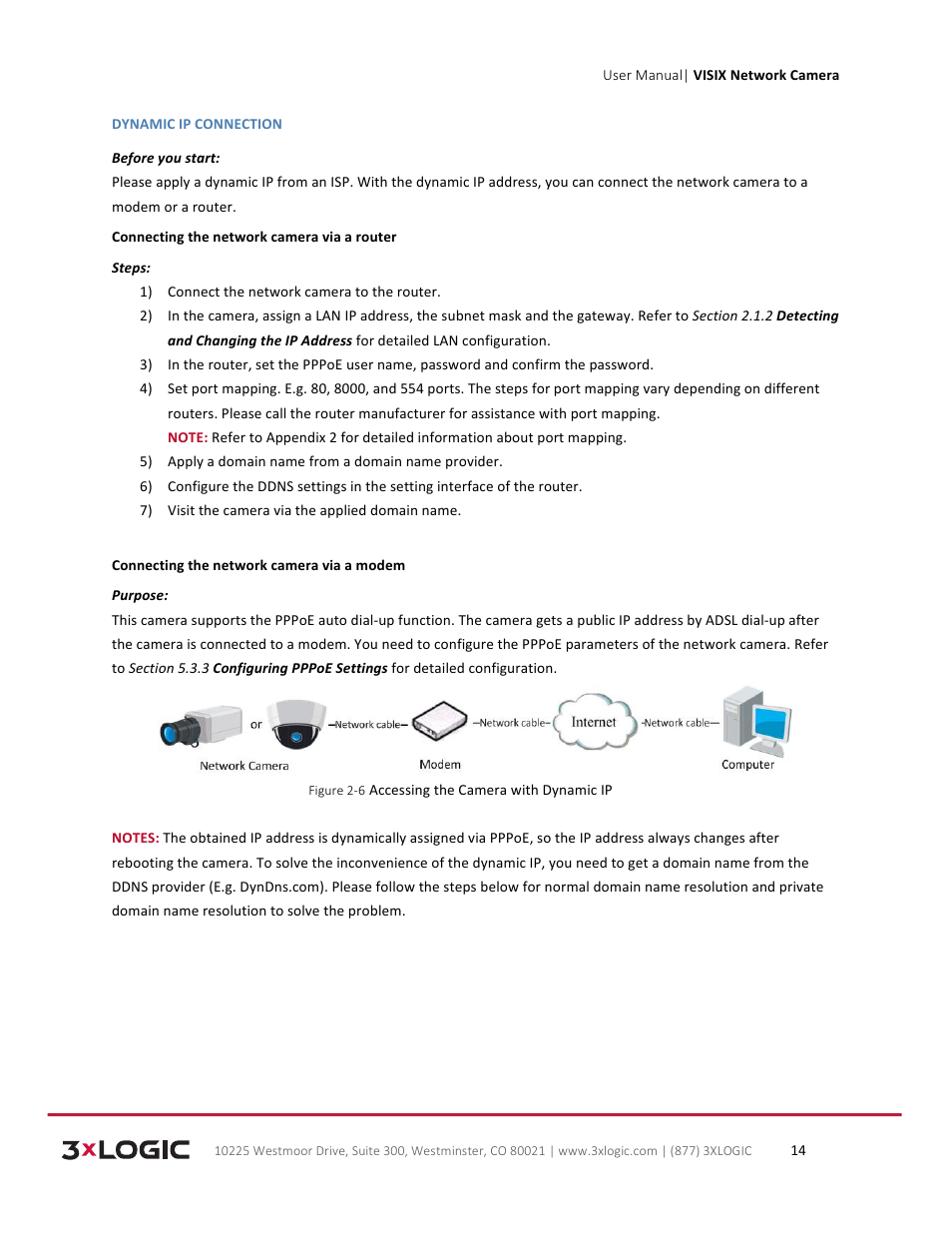 3xLOGIC VISIX Camera User Manual | Page 14 / 79