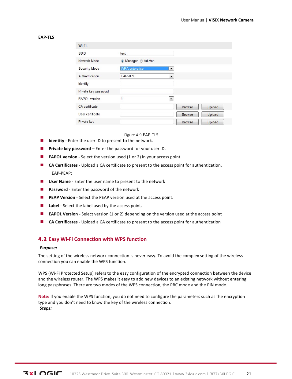 3xLOGIC VISIX Camera User Manual | Page 21 / 79