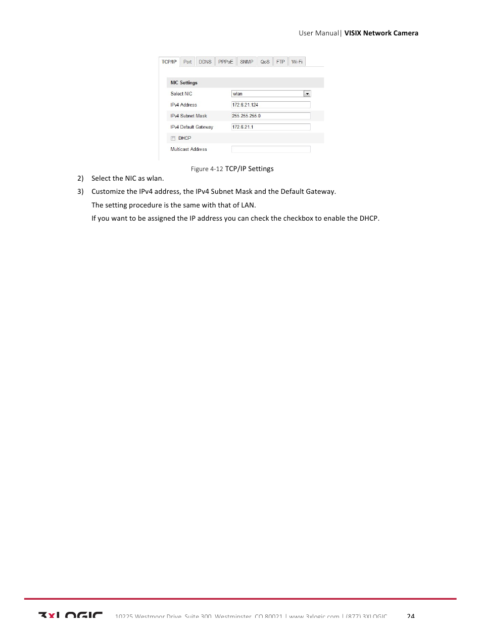 3xLOGIC VISIX Camera User Manual | Page 24 / 79