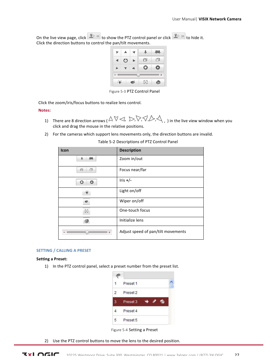 3xLOGIC VISIX Camera User Manual | Page 27 / 79