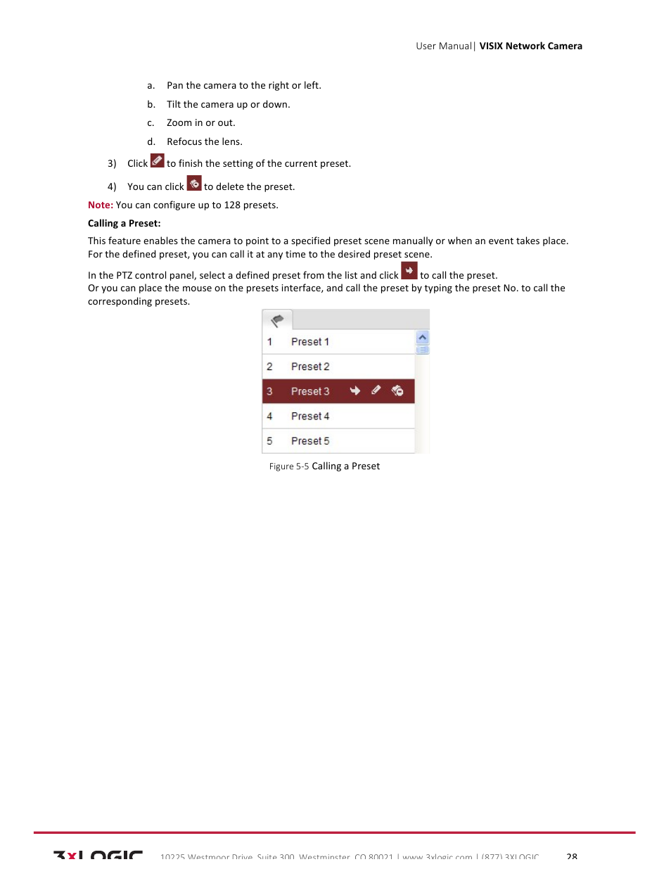 3xLOGIC VISIX Camera User Manual | Page 28 / 79