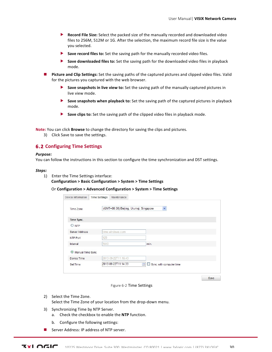 3xLOGIC VISIX Camera User Manual | Page 30 / 79