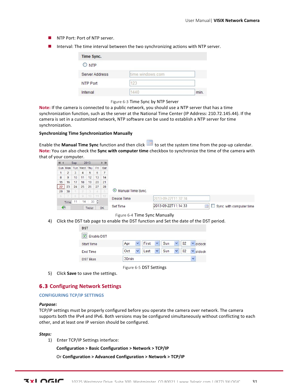 3xLOGIC VISIX Camera User Manual | Page 31 / 79