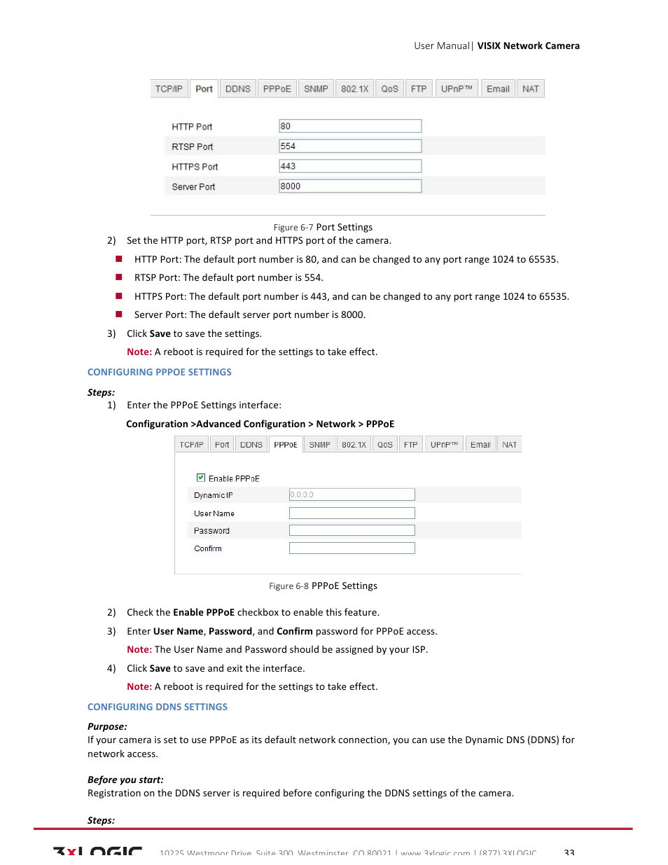 3xLOGIC VISIX Camera User Manual | Page 33 / 79