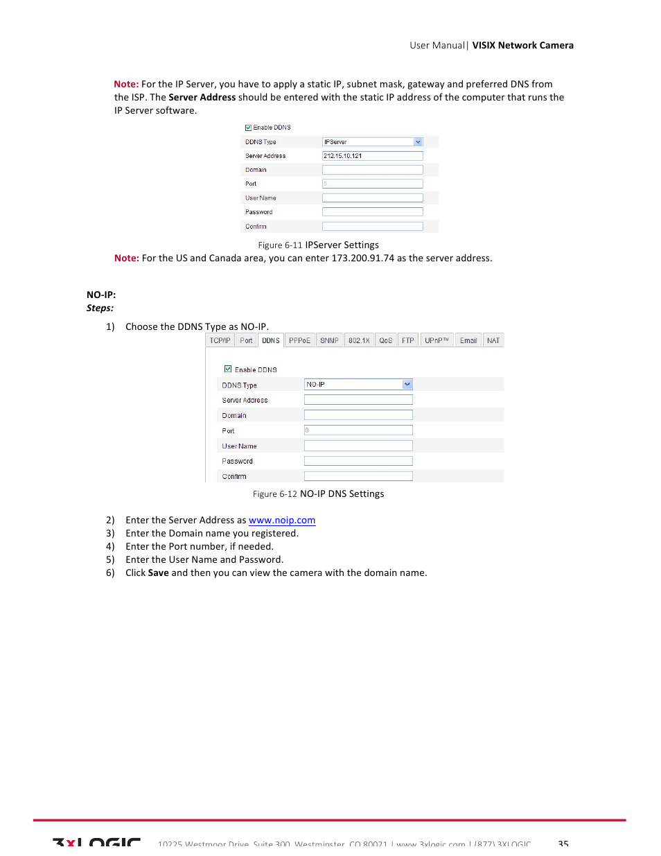3xLOGIC VISIX Camera User Manual | Page 35 / 79