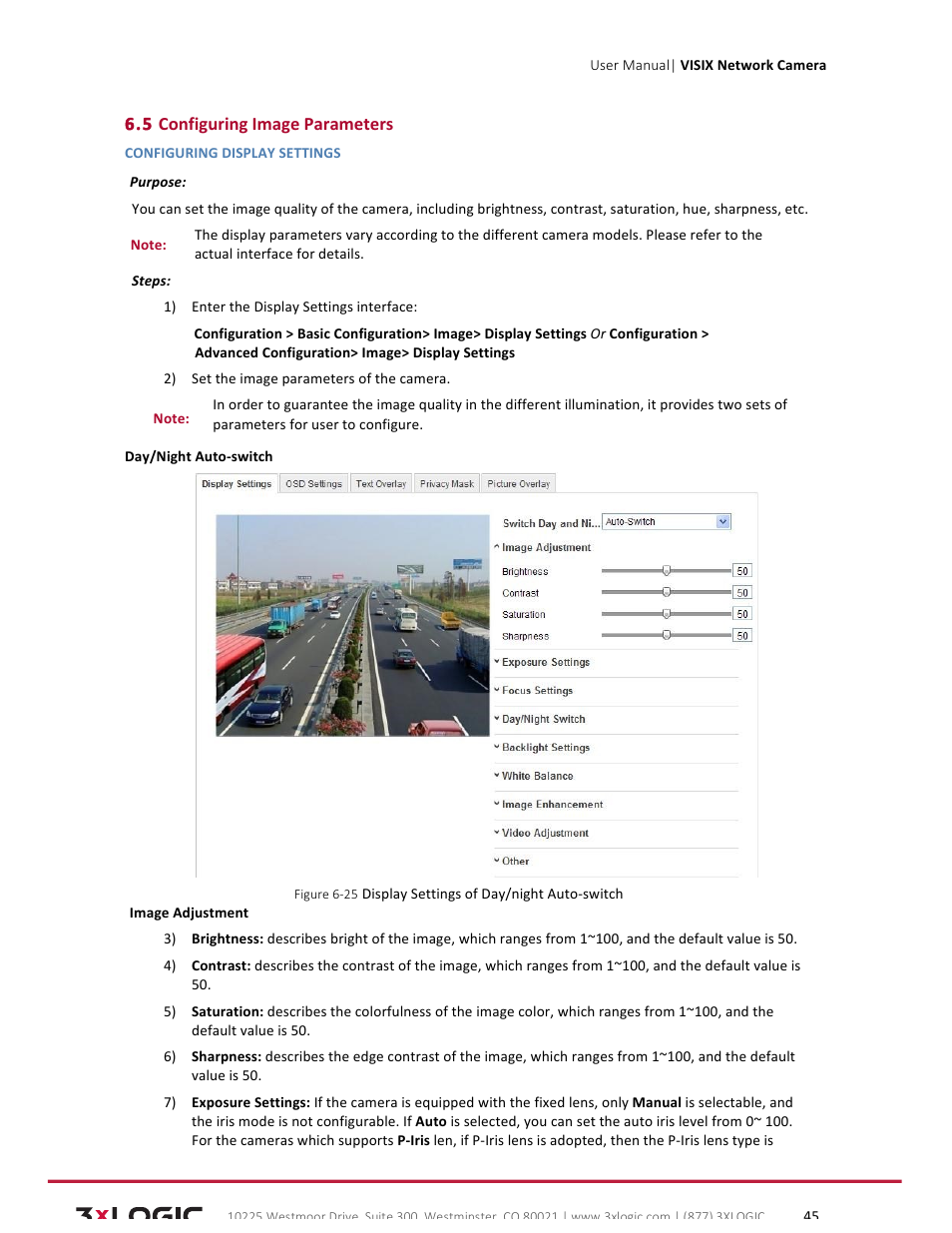 3xLOGIC VISIX Camera User Manual | Page 45 / 79