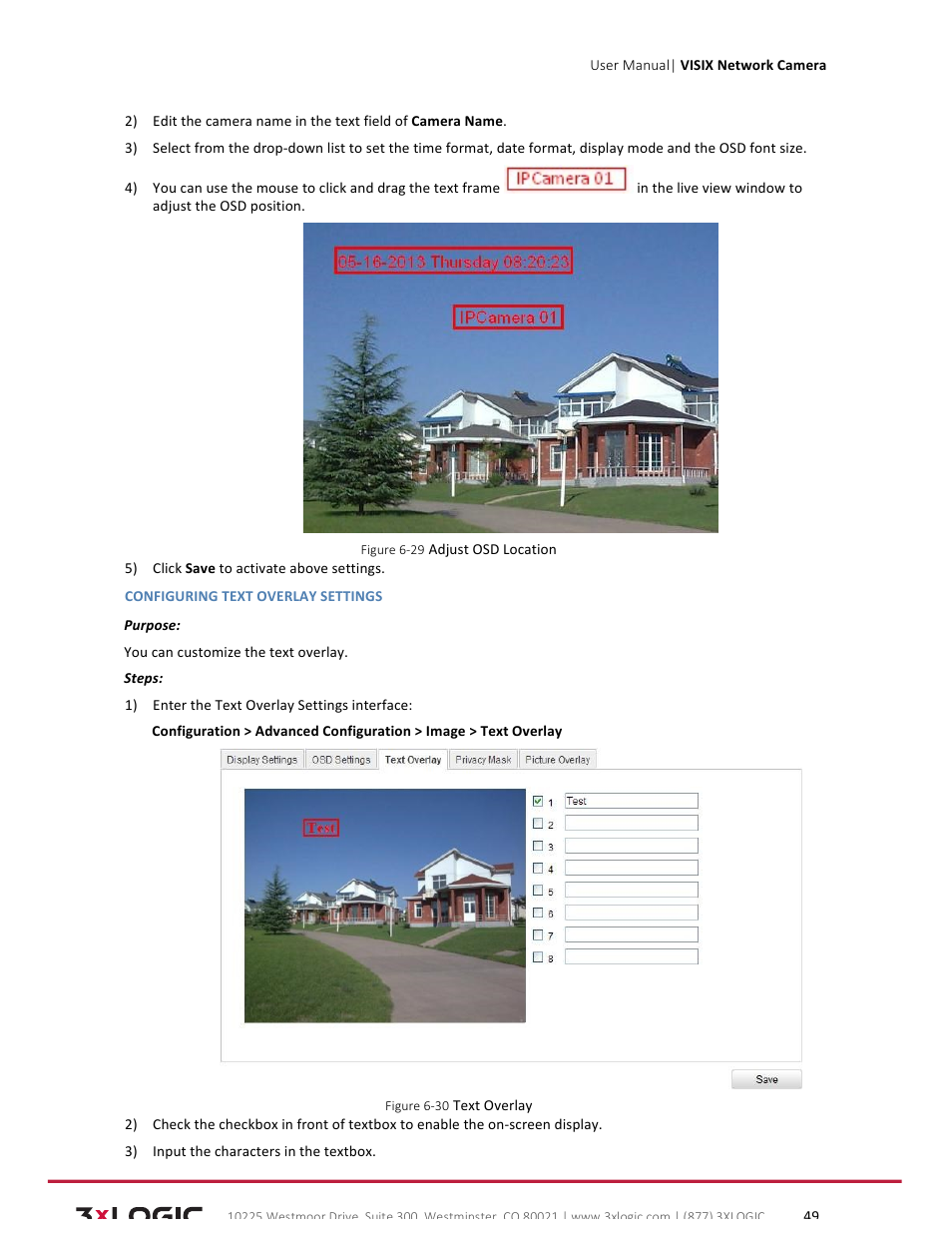 3xLOGIC VISIX Camera User Manual | Page 49 / 79