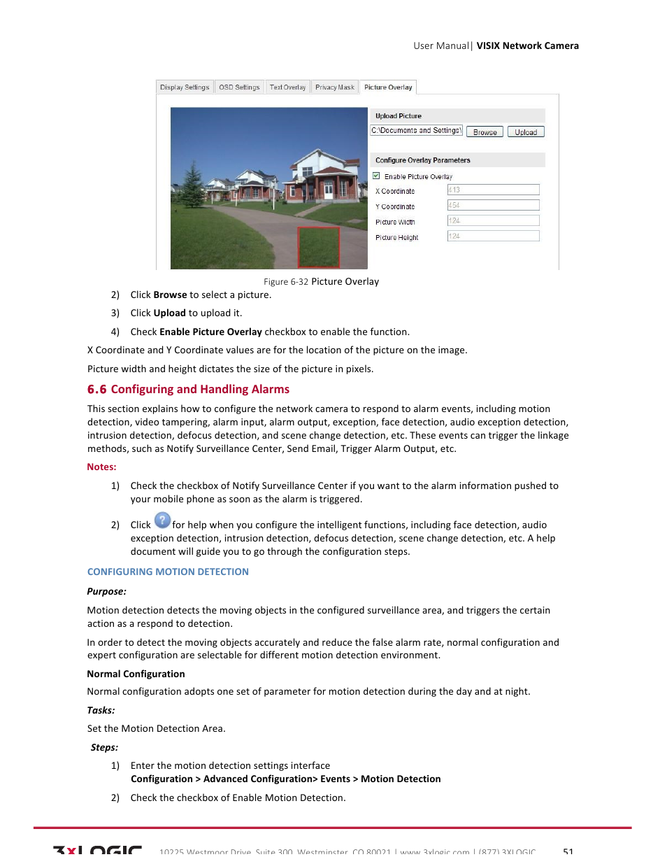 3xLOGIC VISIX Camera User Manual | Page 51 / 79