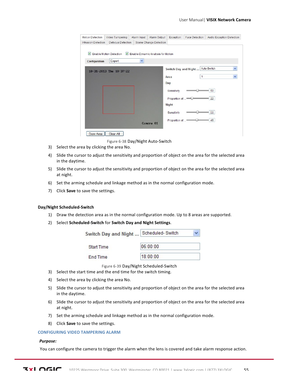 3xLOGIC VISIX Camera User Manual | Page 55 / 79