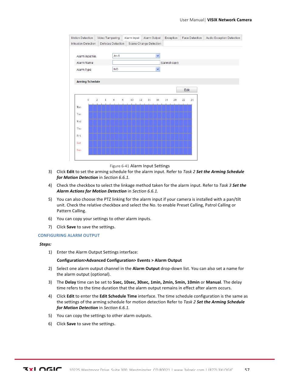 3xLOGIC VISIX Camera User Manual | Page 57 / 79