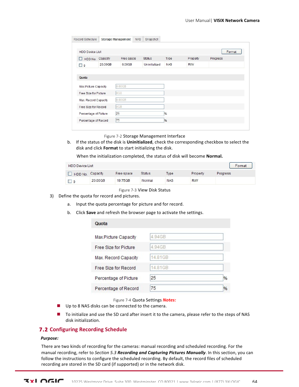 3xLOGIC VISIX Camera User Manual | Page 64 / 79