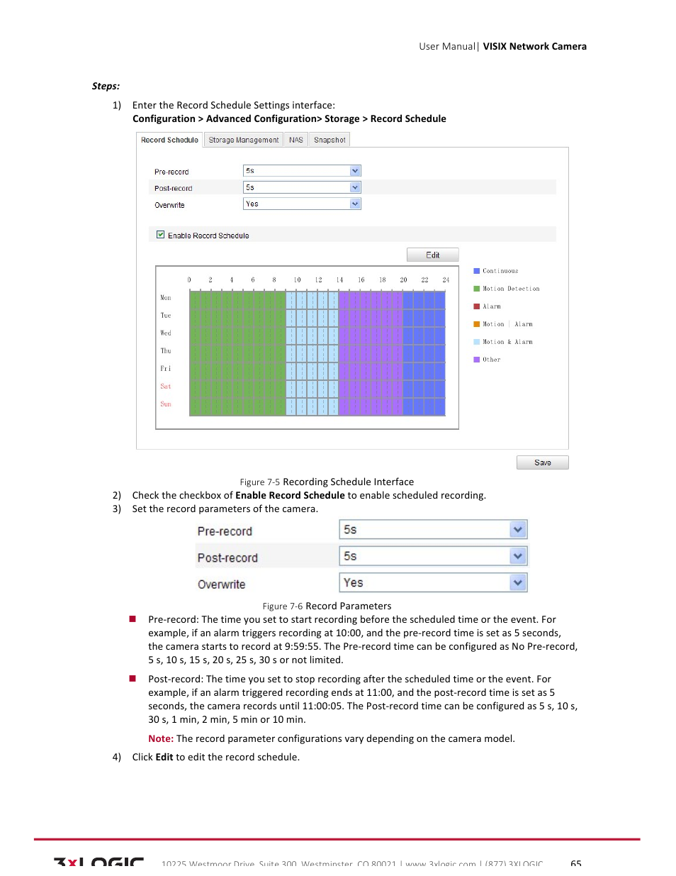 3xLOGIC VISIX Camera User Manual | Page 65 / 79