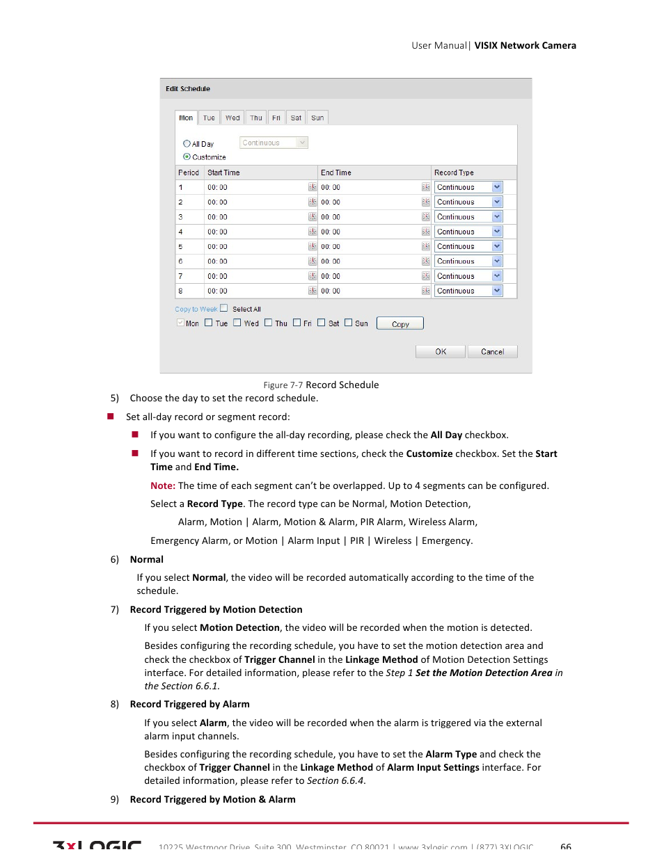 3xLOGIC VISIX Camera User Manual | Page 66 / 79