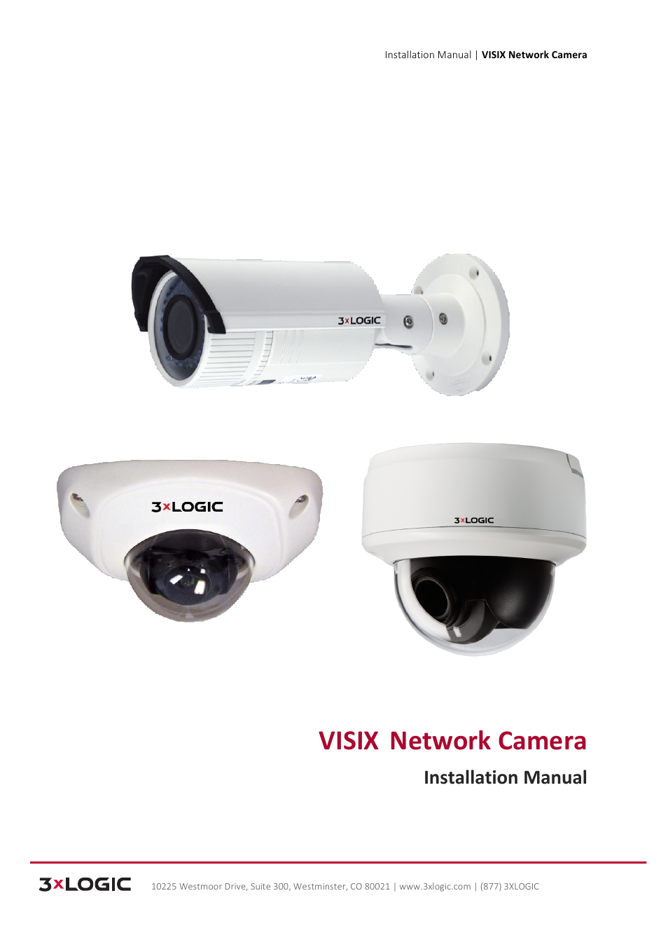 3xLOGIC VISIX Camera User Manual | 103 pages