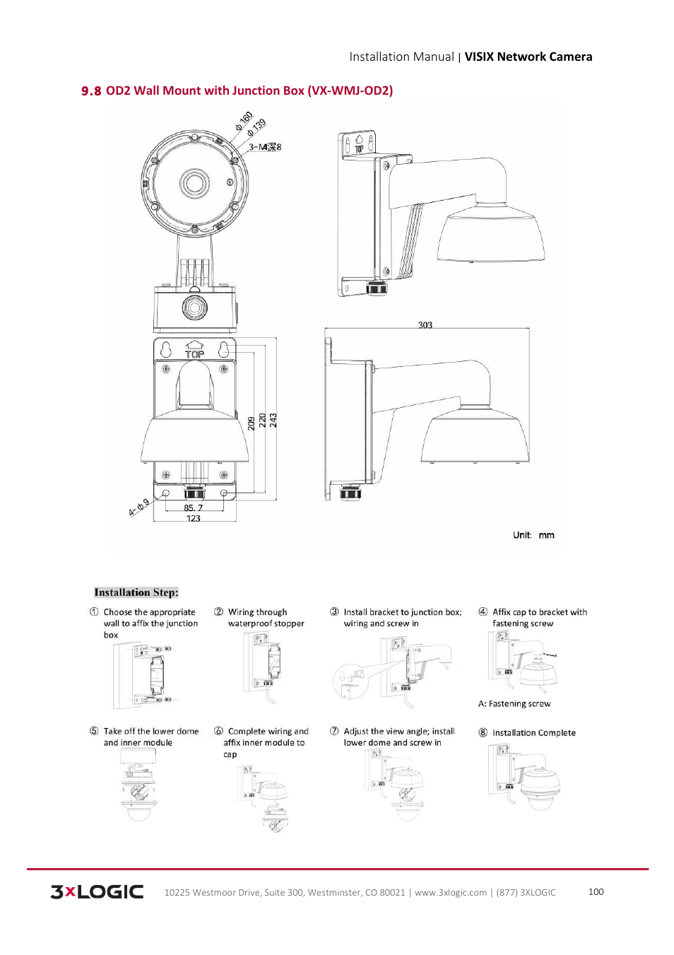 3xLOGIC VISIX Camera User Manual | Page 101 / 103