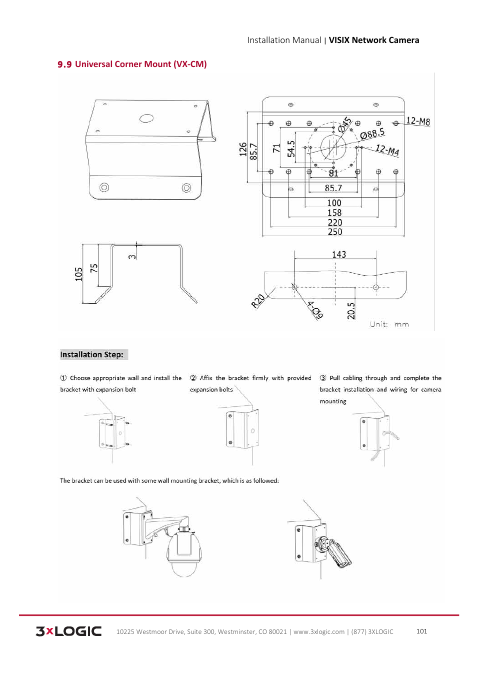 3xLOGIC VISIX Camera User Manual | Page 102 / 103