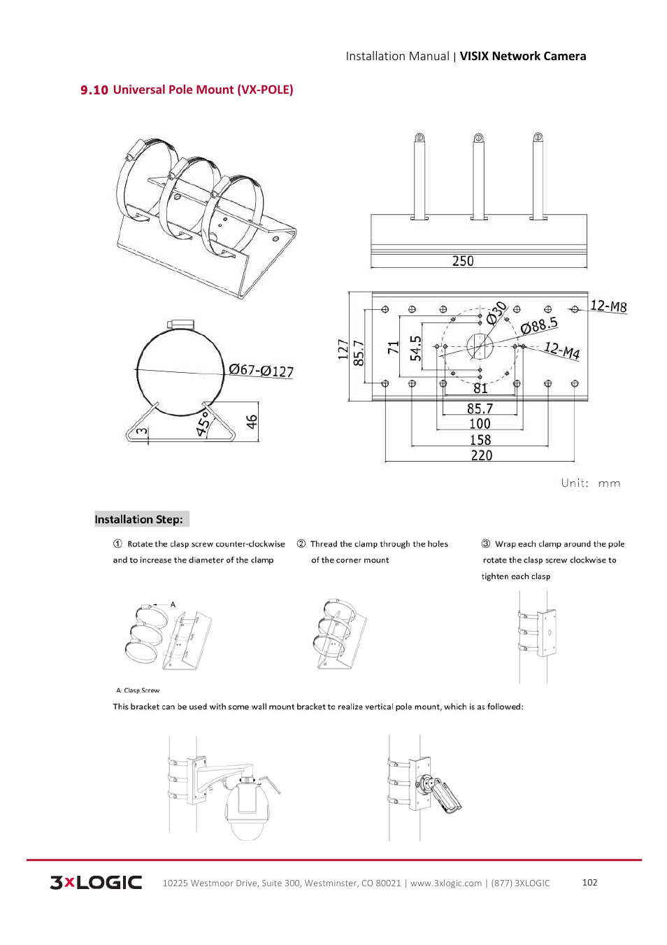 3xLOGIC VISIX Camera User Manual | Page 103 / 103