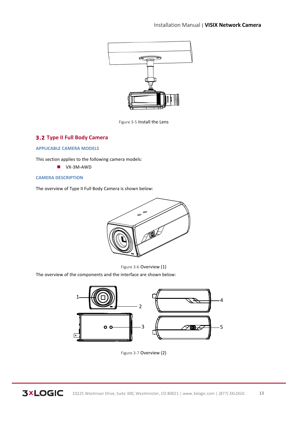 3xLOGIC VISIX Camera User Manual | Page 14 / 103