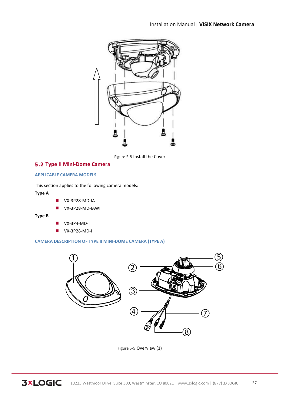 3xLOGIC VISIX Camera User Manual | Page 38 / 103