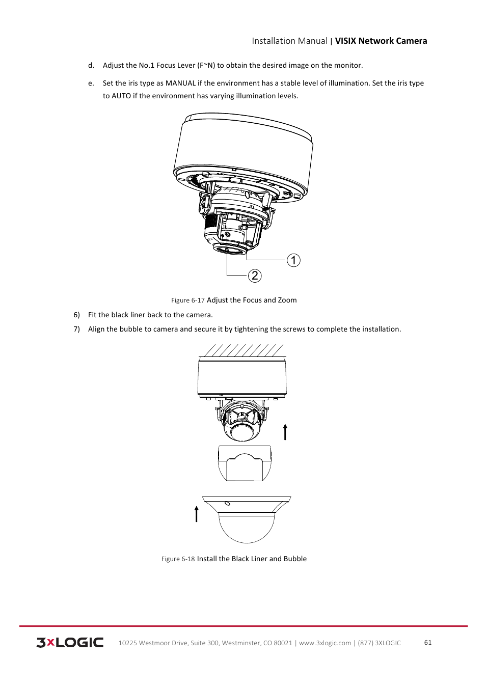 3xLOGIC VISIX Camera User Manual | Page 62 / 103