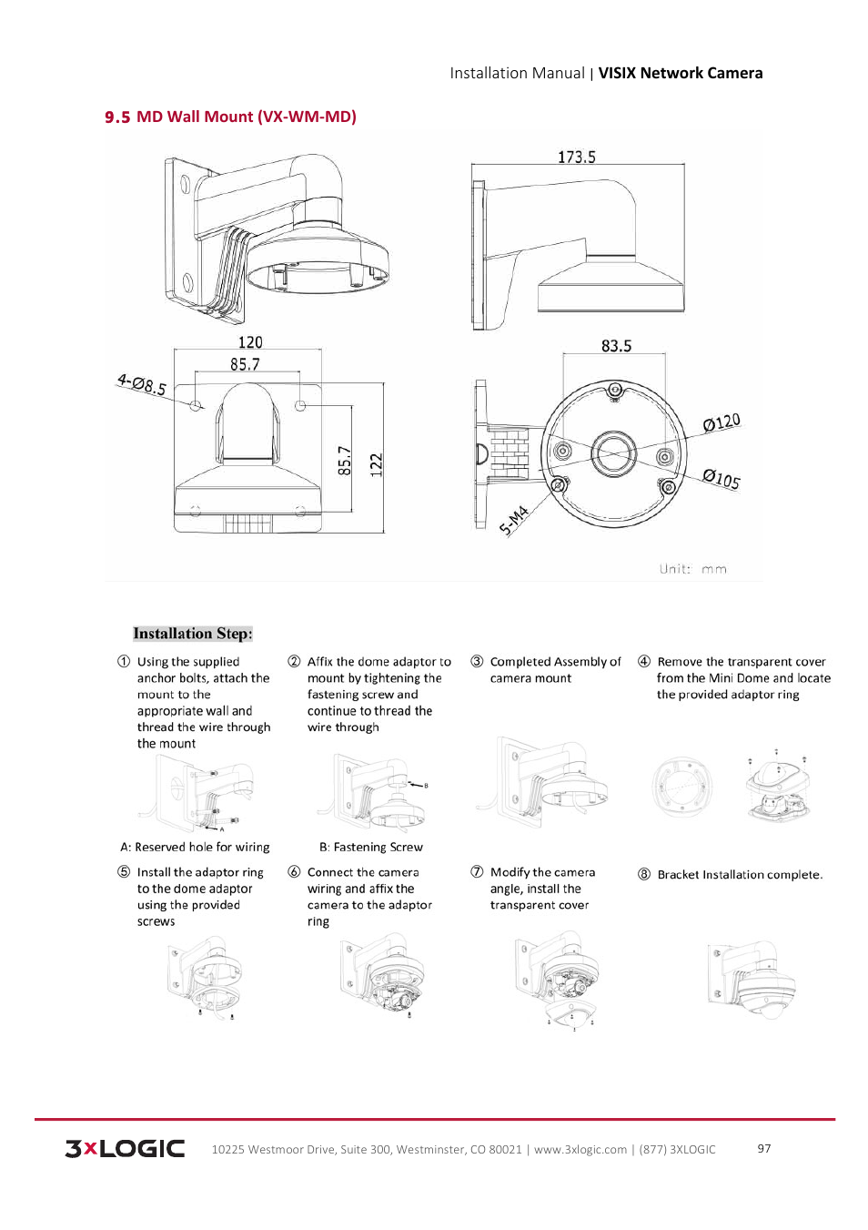 3xLOGIC VISIX Camera User Manual | Page 98 / 103