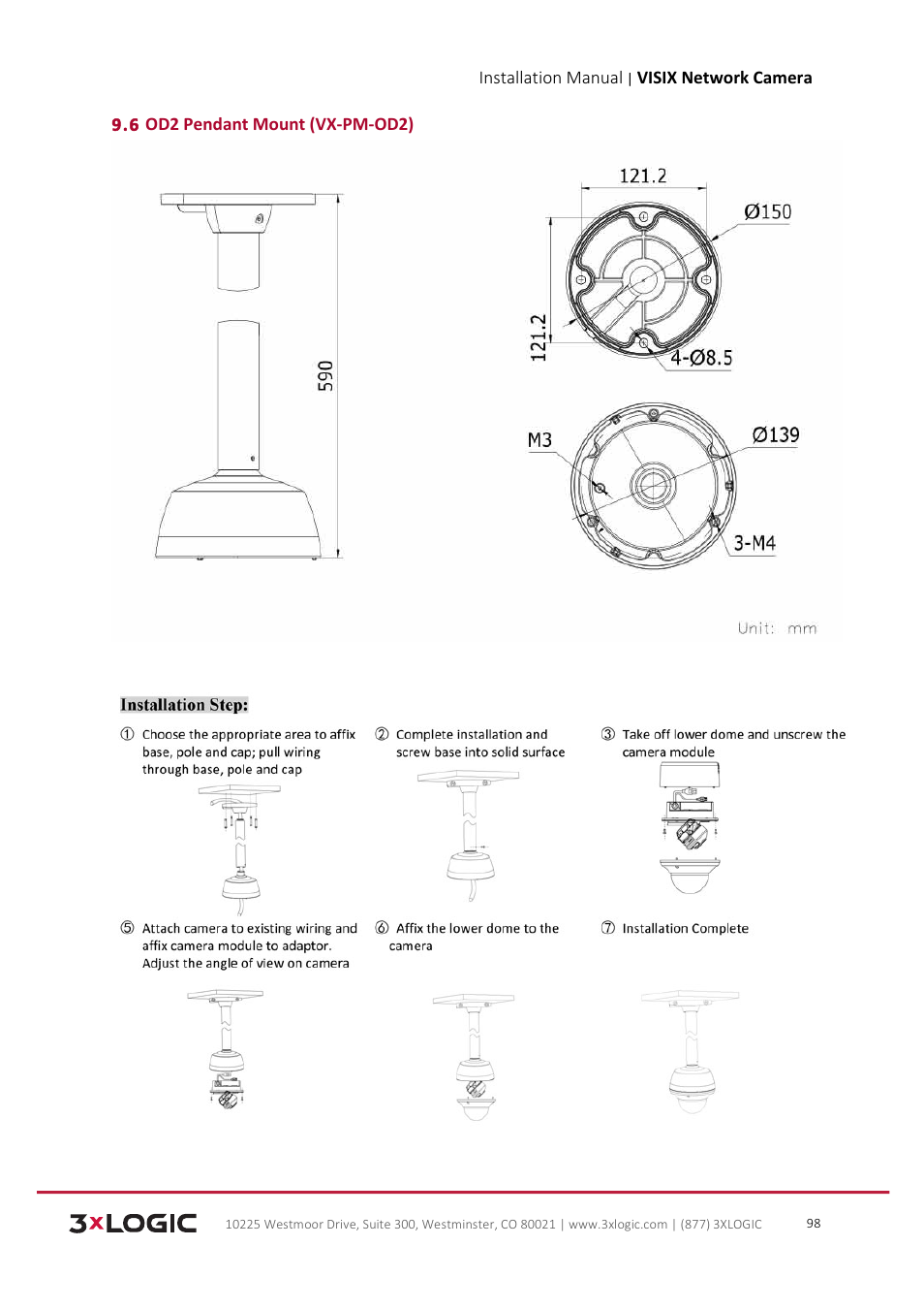 3xLOGIC VISIX Camera User Manual | Page 99 / 103