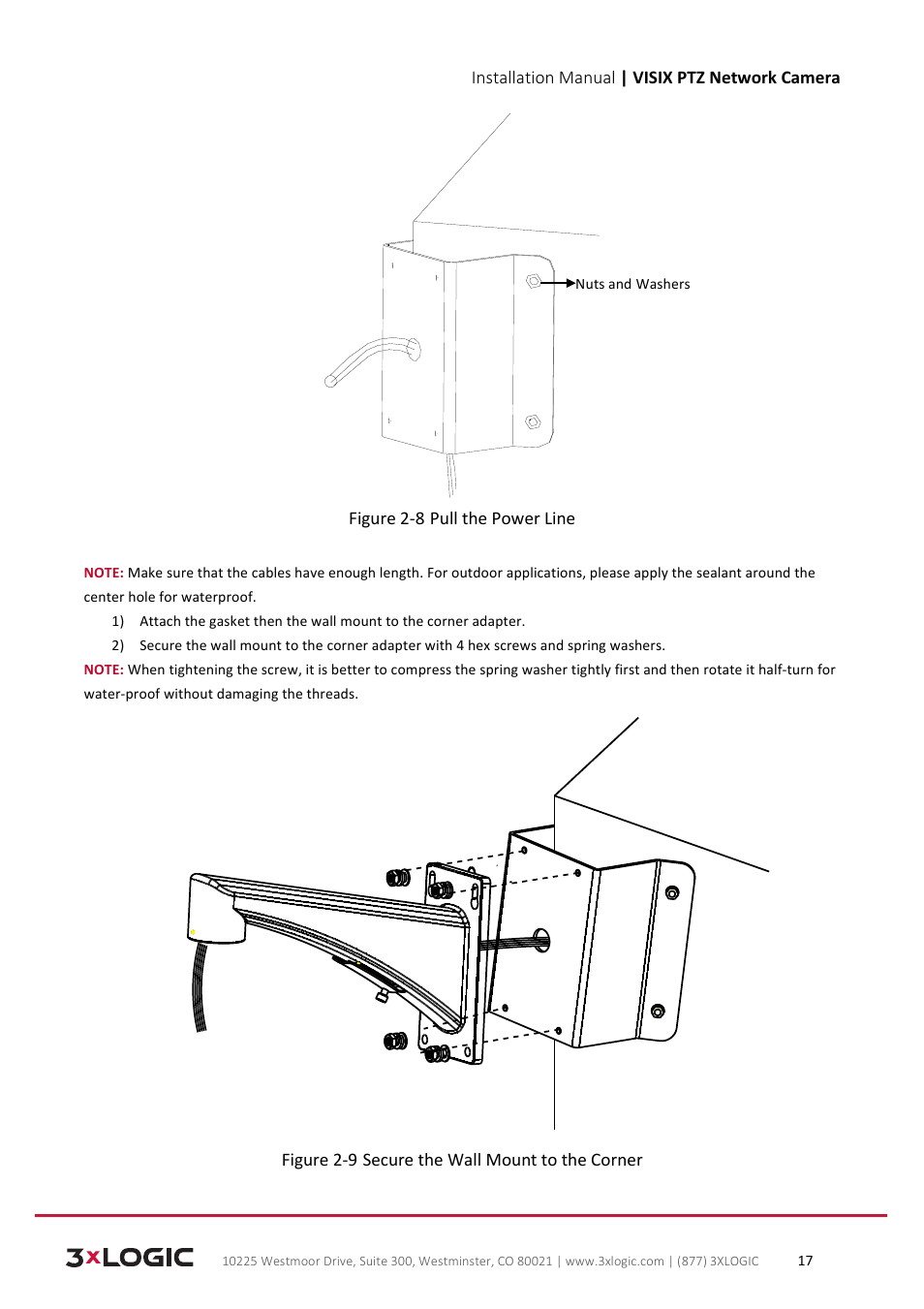 3xLOGIC VISIX Camera User Manual | Page 17 / 39