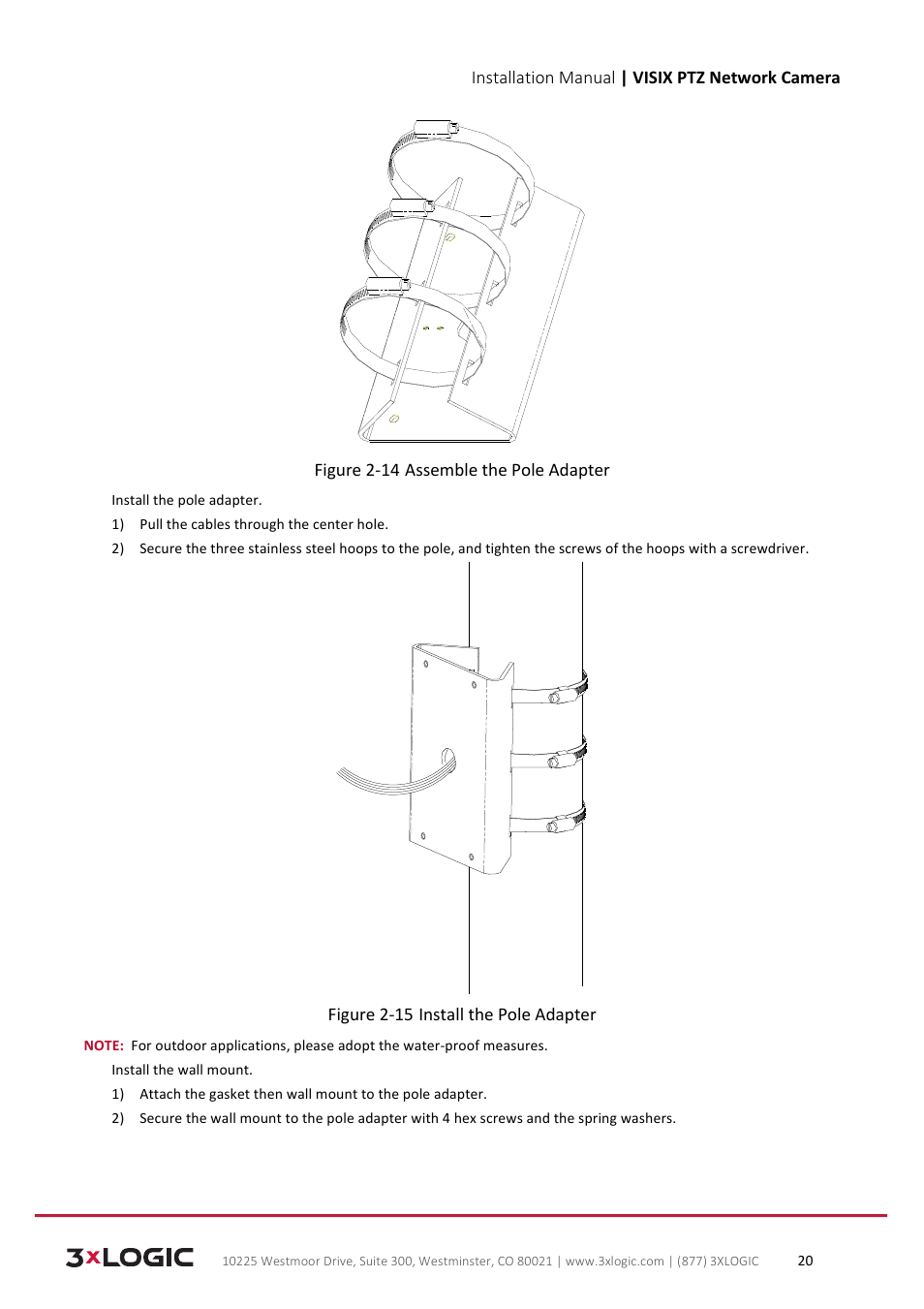 3xLOGIC VISIX Camera User Manual | Page 20 / 39