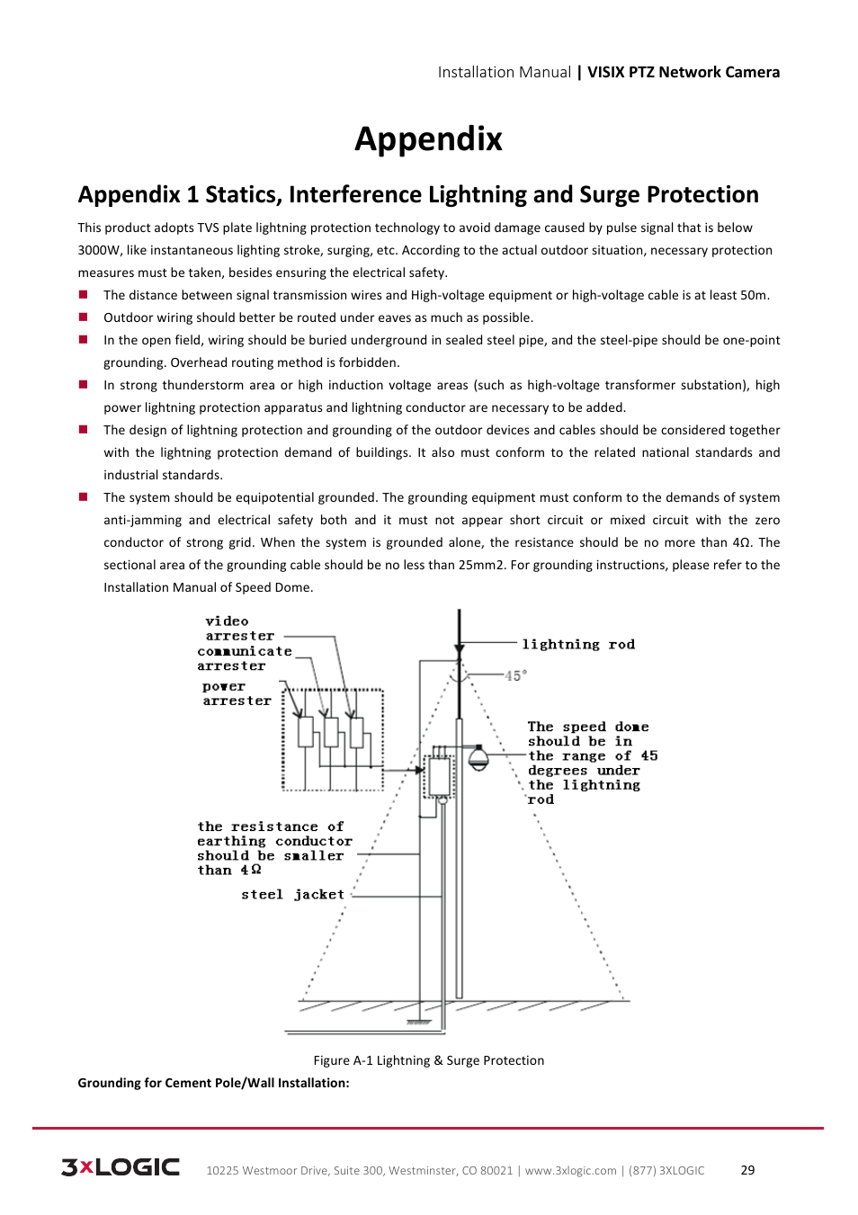 Appendix | 3xLOGIC VISIX Camera User Manual | Page 29 / 39