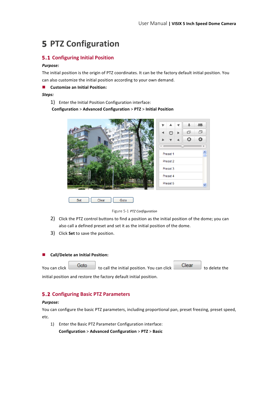 5 ptz configuration | 3xLOGIC VISIX Camera User Manual | Page 27 / 90