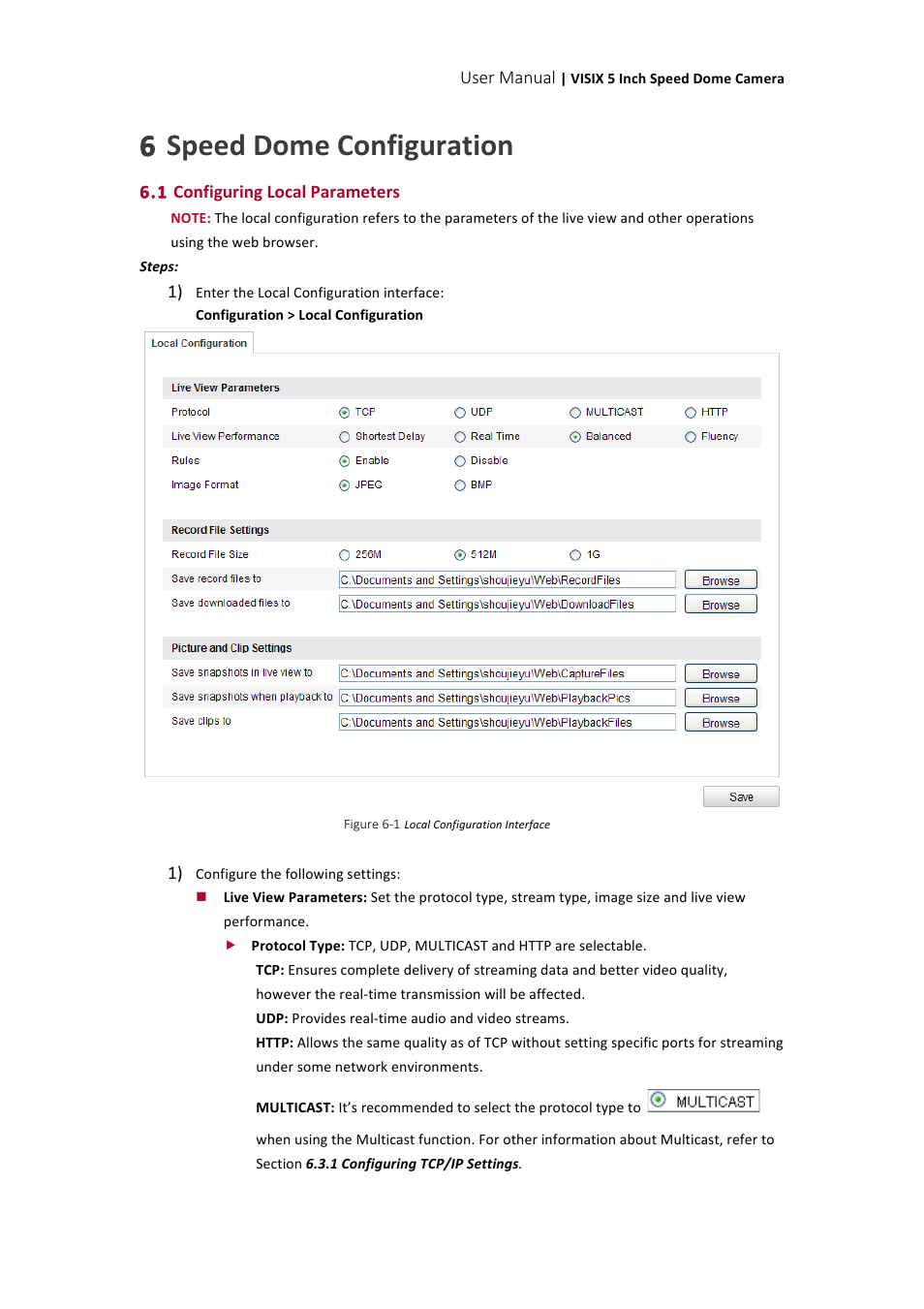 6 speed dome configuration | 3xLOGIC VISIX Camera User Manual | Page 35 / 90