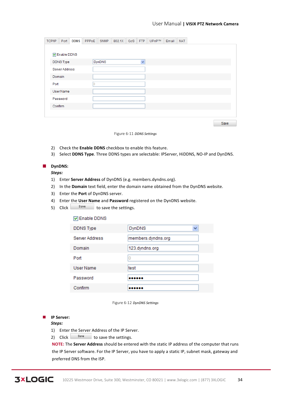 User manual | 3xLOGIC VISIX Camera User Manual | Page 42 / 90