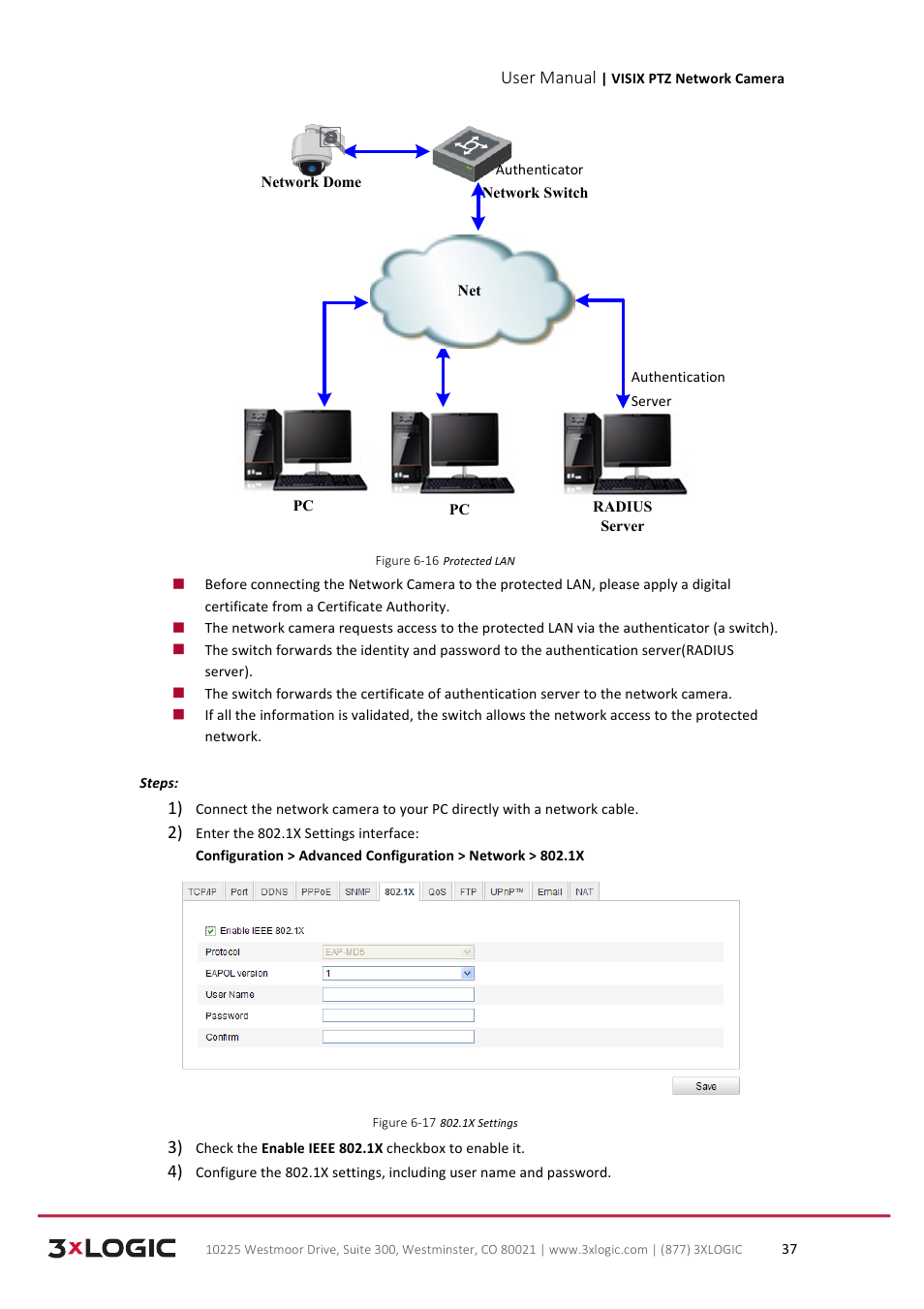 3xLOGIC VISIX Camera User Manual | Page 45 / 90