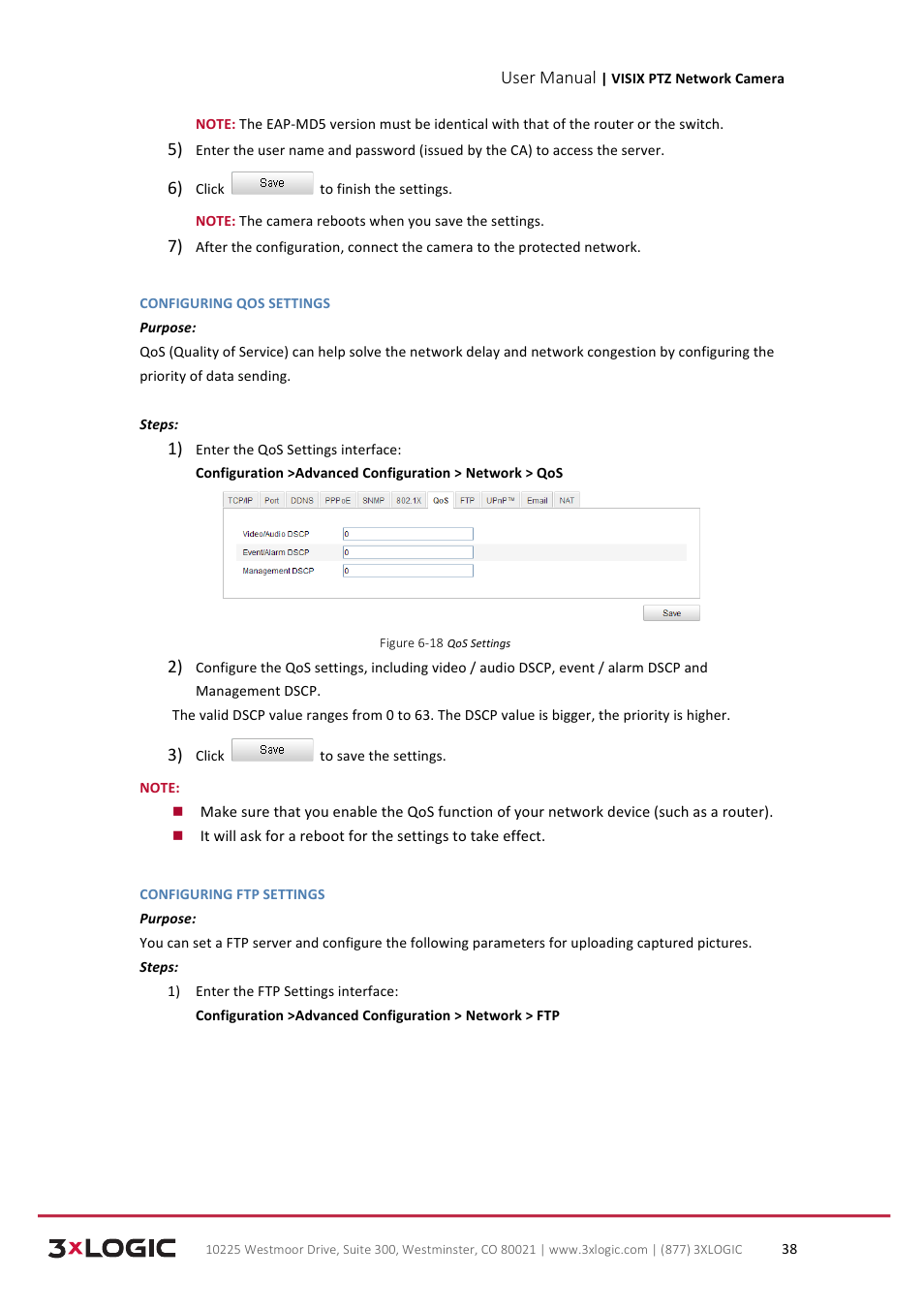 User manual | 3xLOGIC VISIX Camera User Manual | Page 46 / 90