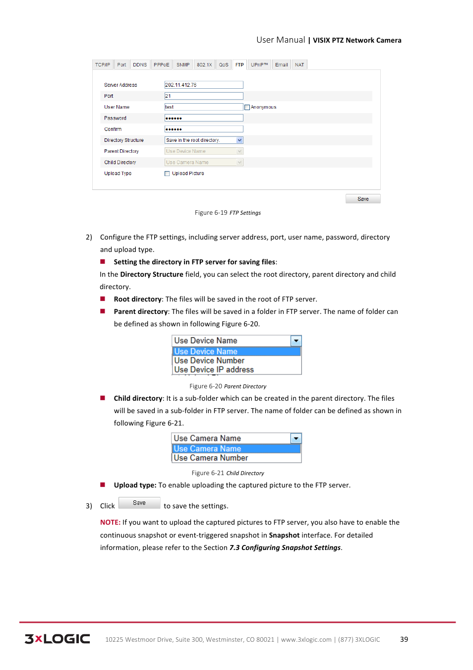 User manual | 3xLOGIC VISIX Camera User Manual | Page 47 / 90