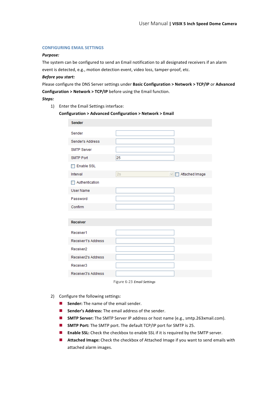 User manual | 3xLOGIC VISIX Camera User Manual | Page 49 / 90