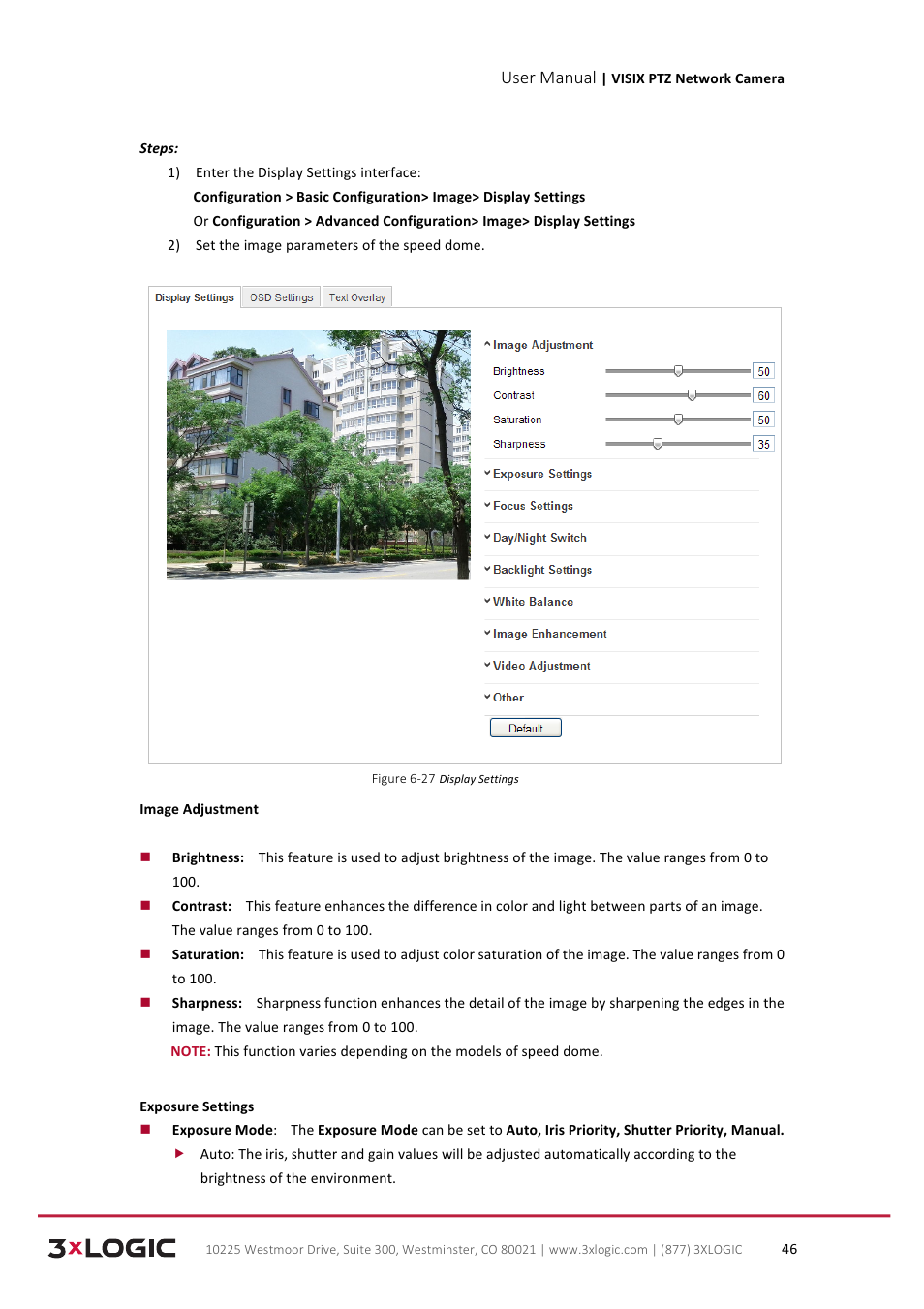 User manual | 3xLOGIC VISIX Camera User Manual | Page 54 / 90