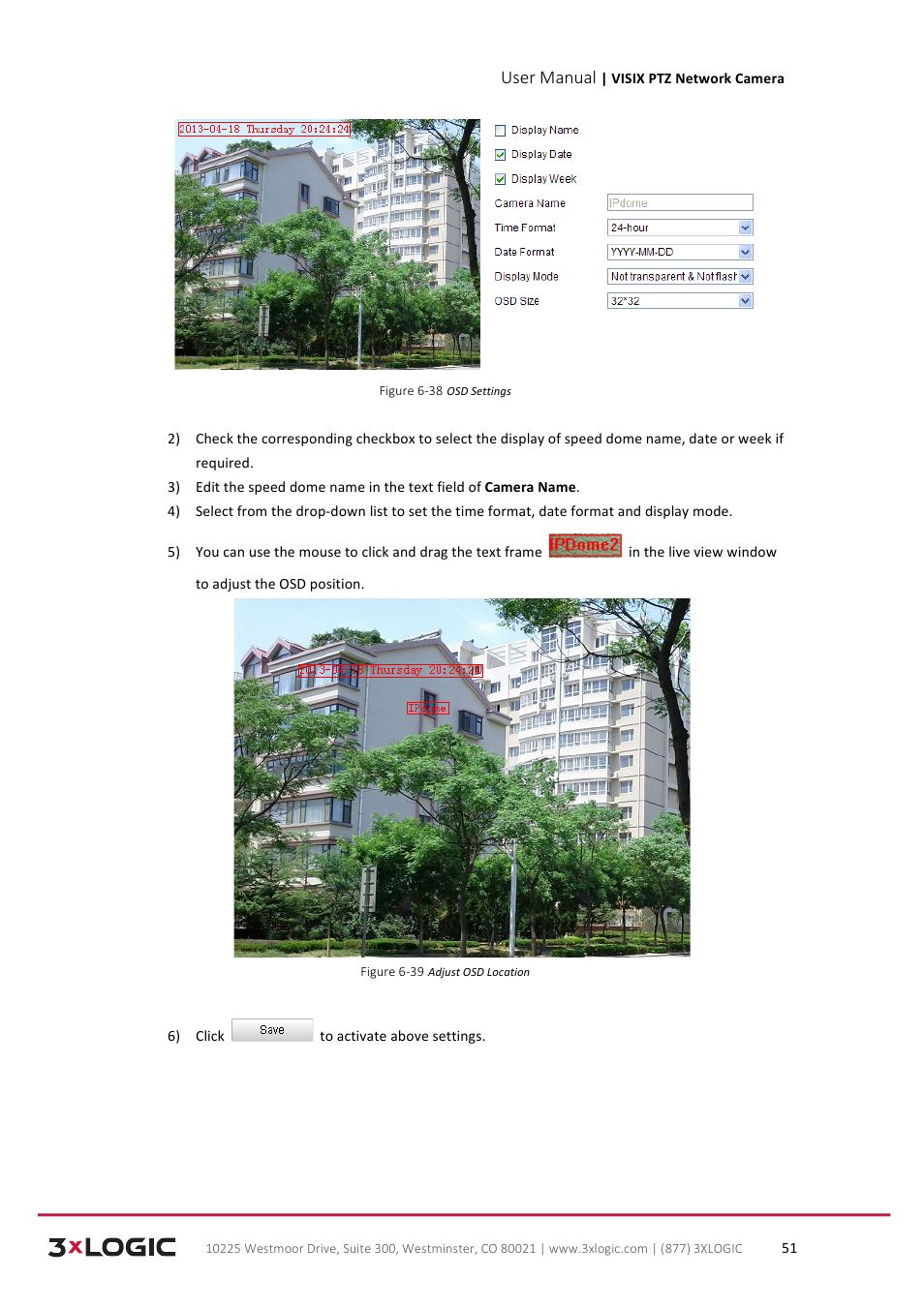 User manual | 3xLOGIC VISIX Camera User Manual | Page 59 / 90