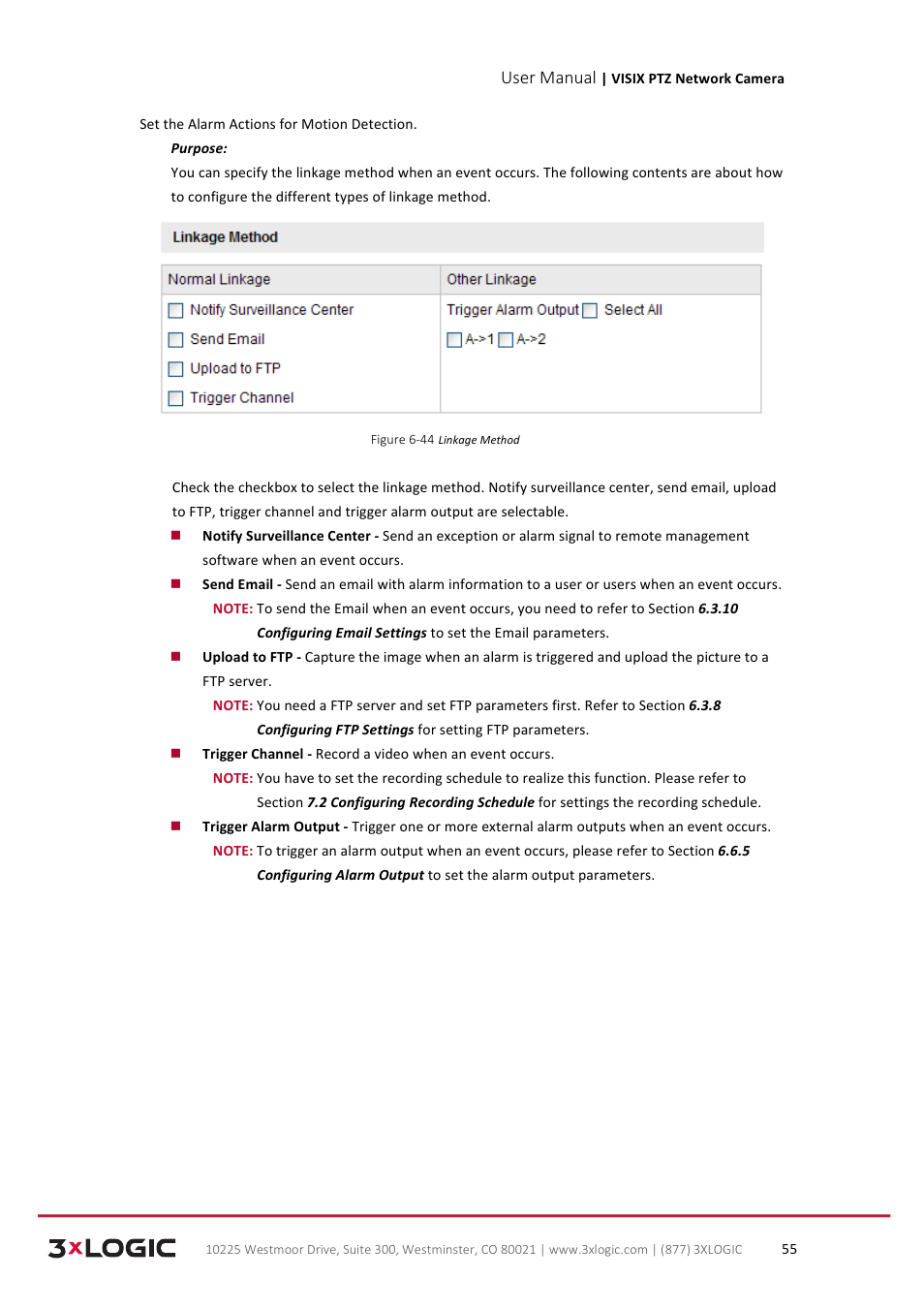 User manual | 3xLOGIC VISIX Camera User Manual | Page 63 / 90