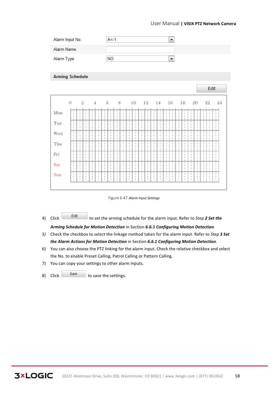 User manual | 3xLOGIC VISIX Camera User Manual | Page 66 / 90